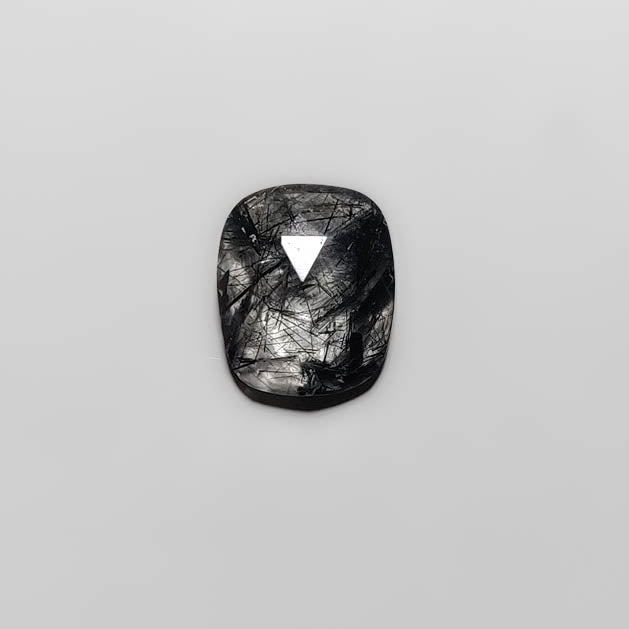 Rose Cut Black Rutilated Quartz-FCW3883