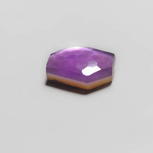 Load image into Gallery viewer, Honeycomb Cut Amethyst And Mother Of Pearl Doublet
