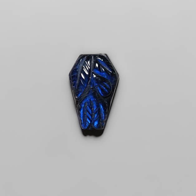 Handcarved Labradorite Coffin-FCW3981