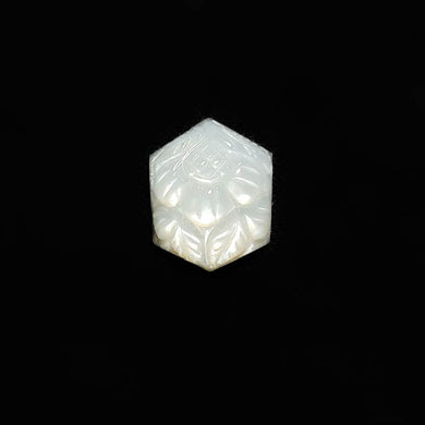 Mughal Carved White Moonstone-FCW3992