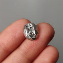 Load image into Gallery viewer, Faceted Silver Coated Titanium Druzy 
