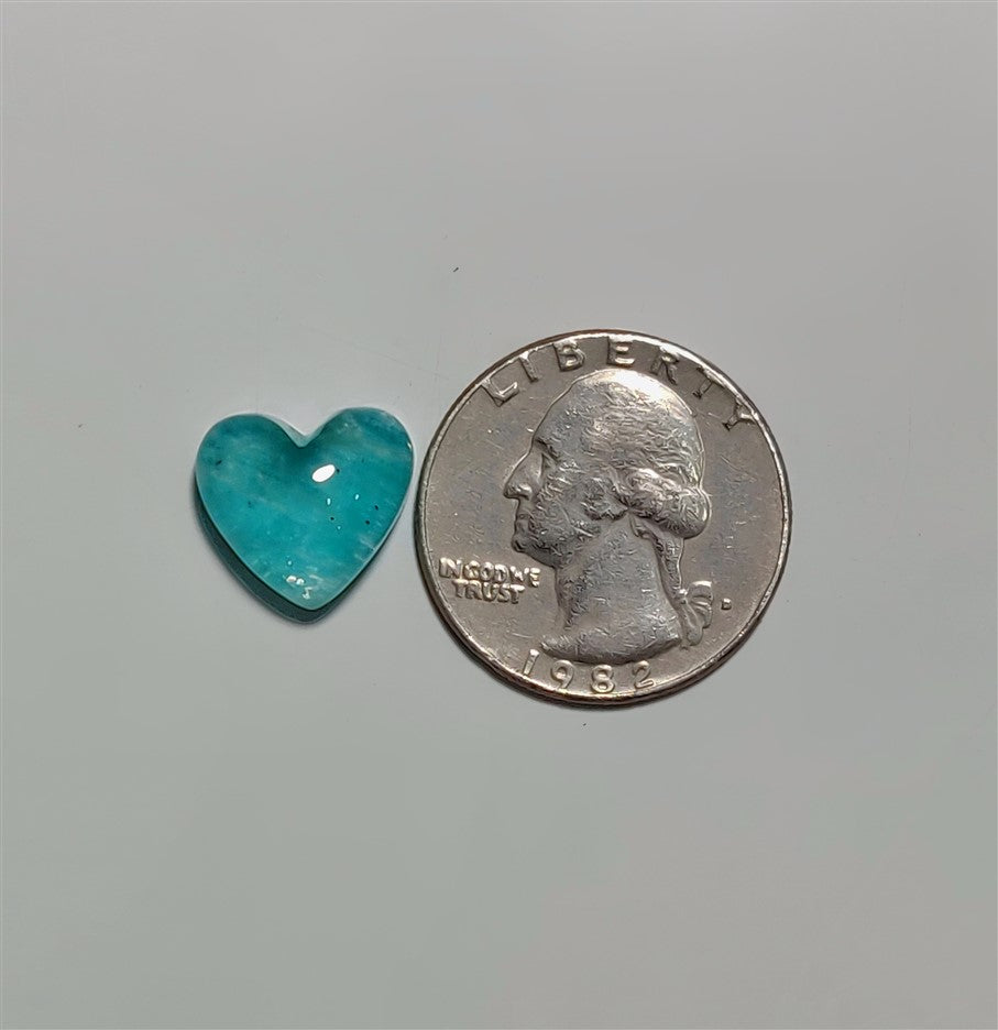 Crystal And Amazonite Doublet Heart