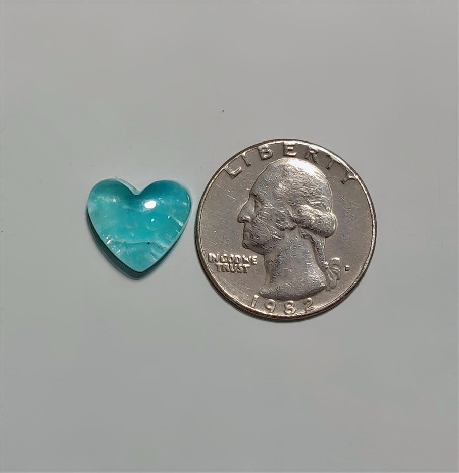 Crystal And Amazonite Doublet Heart