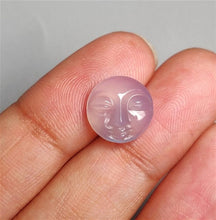 Load image into Gallery viewer, Handcarved Aqua chalcedony Moonface
