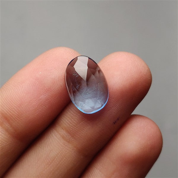 Rose Cut Swiss Blue Topaz