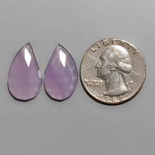 Load image into Gallery viewer, Rose Cut Lavender Chalcedony Pair FCW3567

