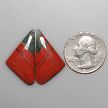 Load image into Gallery viewer, Rose Cut Congo Bloodstone Pair FCW3659
