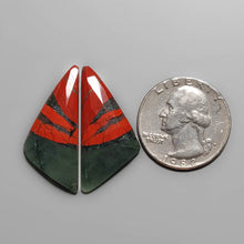 Load image into Gallery viewer, Rose Cut Congo Bloodstone Pair FCW3660
