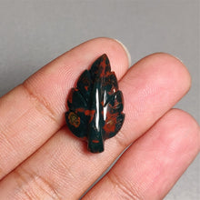 Load image into Gallery viewer, Handcarved Bloodstone Leaf
