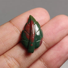 Load image into Gallery viewer, Handcarved Bloodstone Leaf
