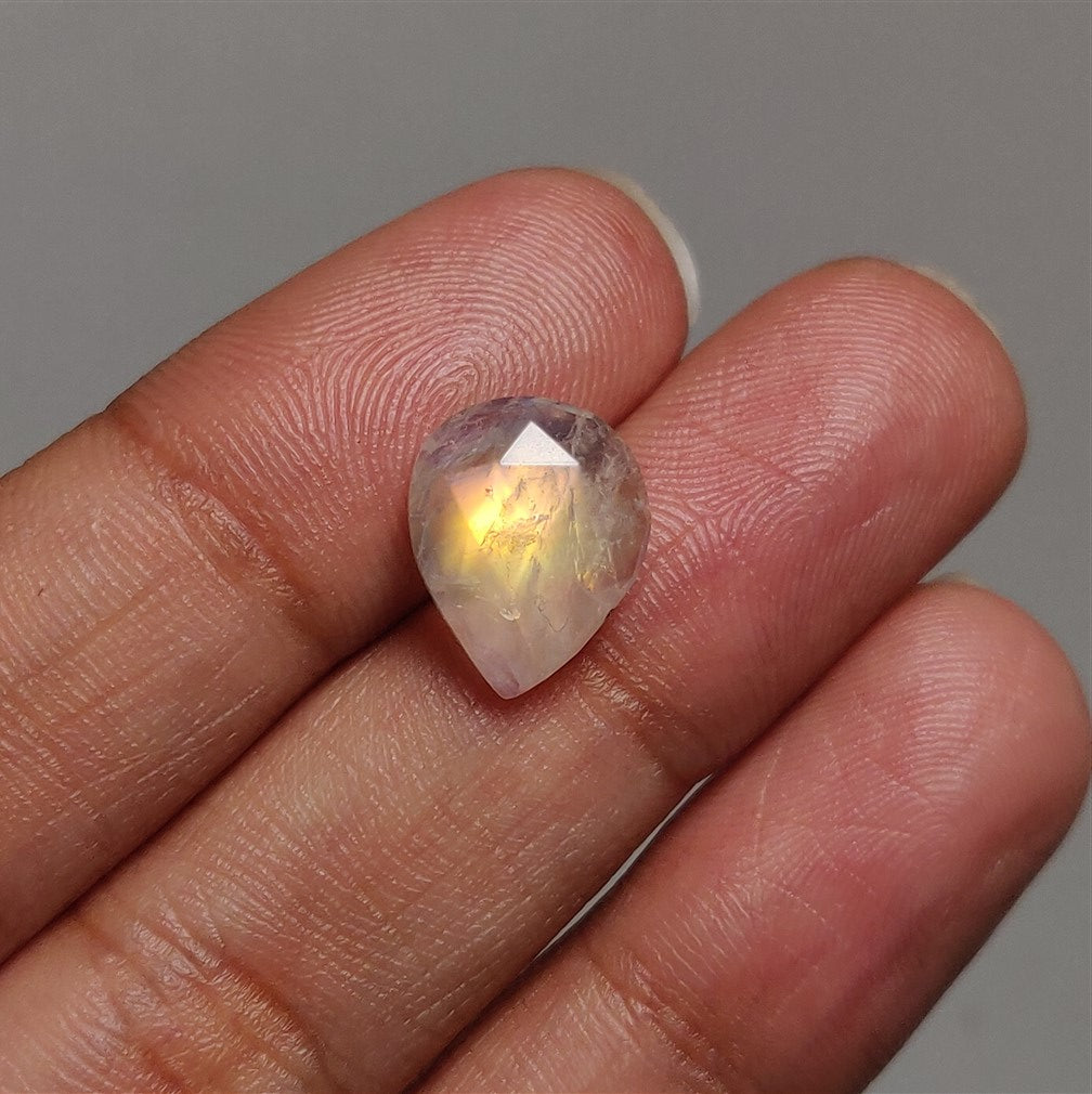 Rose Cut Rainbow Moonstone