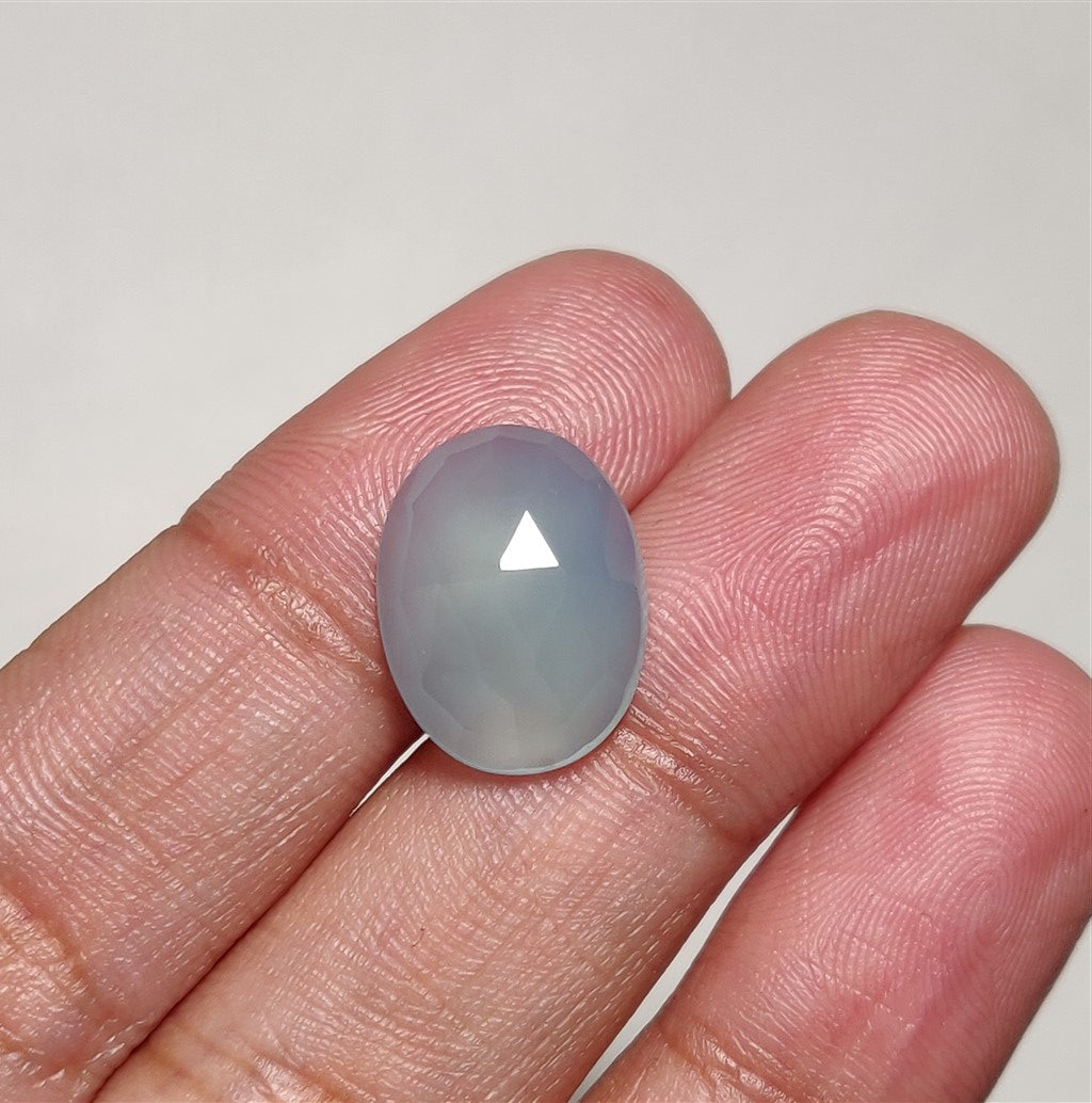 Rose Cut Aqua Chalcedony