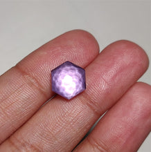 Load image into Gallery viewer, Honeycomb Cut Amethyst And Mother Of Pearl Doublet
