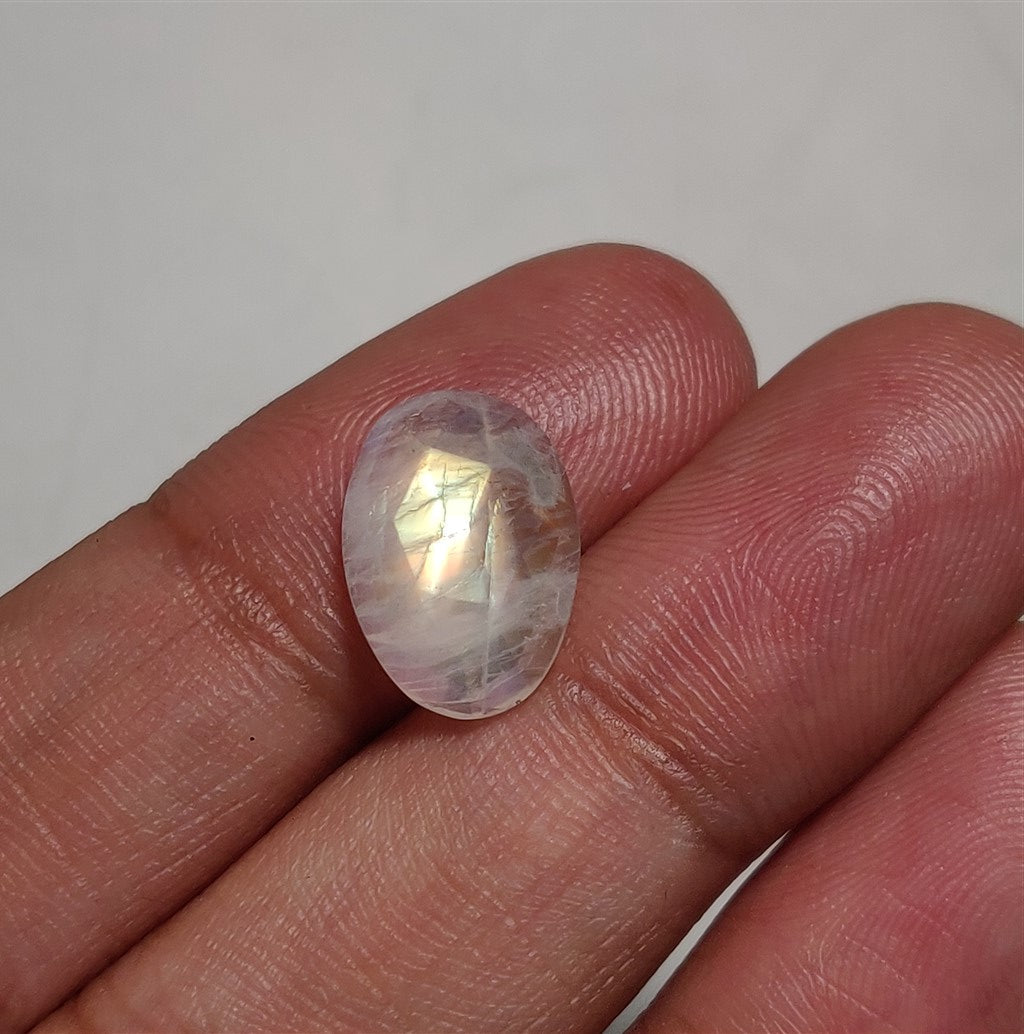 AAA Rose Cut Rainbow Moonstone