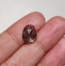 Load image into Gallery viewer, Rose Cut Black Rutilated Quartz
