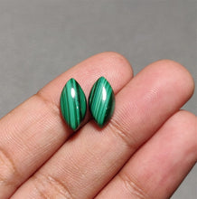 Load image into Gallery viewer, High Grade Malachite Cabs Pair
