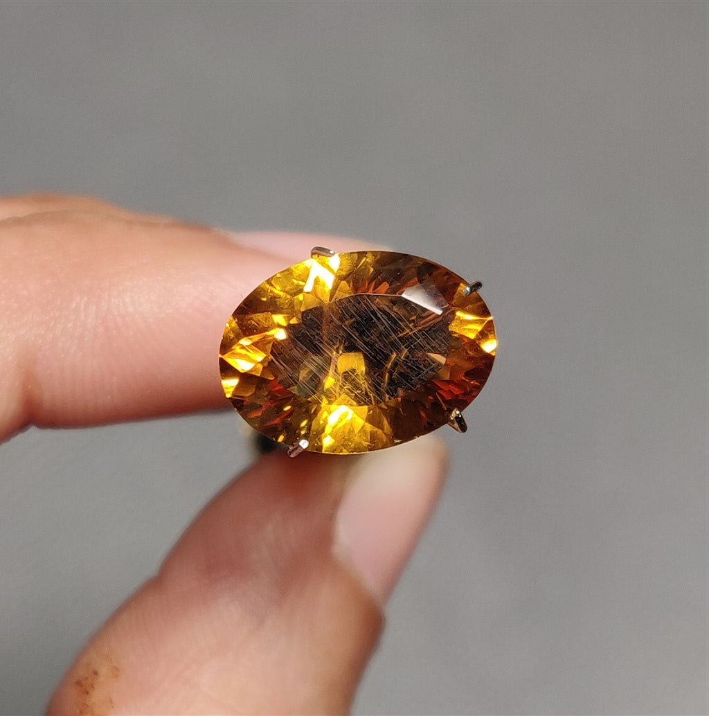 AAA Brandy Citrine Millenium Cut