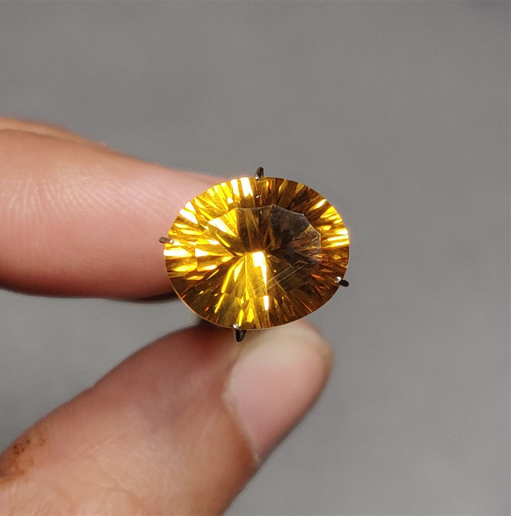 AAA Brandy Citrine Millenium Cut