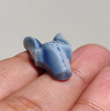 Load image into Gallery viewer, Handcarved Blue Owyhee Opal Fox Face
