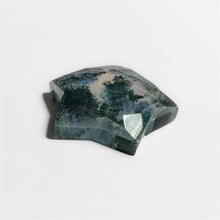 Load image into Gallery viewer, Rose Cut Crystal And Moss Agate Doublet Star

