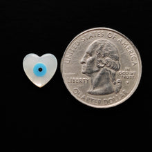 Load image into Gallery viewer, Mother Of Pearl Heart Shape Evil Eye Inlay
