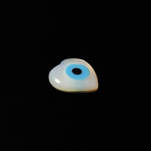 Load image into Gallery viewer, Mother Of Pearl Heart Shape Evil Eye Inlay
