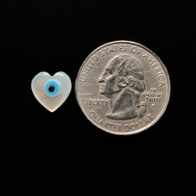 Load image into Gallery viewer, Mother Of Pearl Heart Shape Evil Eye Inlay
