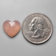 Load image into Gallery viewer, Rose Cut Rose Chalcedony Heart
