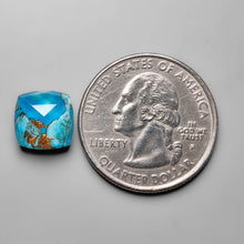 Load image into Gallery viewer, Rose Cut Crystal And Mohave Turquoise Doublet With Pyrite Inclusion
