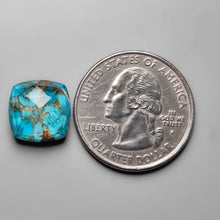 Load image into Gallery viewer, Rose Cut Crystal And Mohave Turquoise Doublet With Pyrite Inclusion
