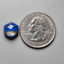 Load image into Gallery viewer, Rose Cut Crystal And Lapis lazuli Doublet With Pyrite Inclusion
