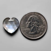 Load image into Gallery viewer, Rose Cut Topaz &amp; Mother Of Pearl Doublet Heart Carving
