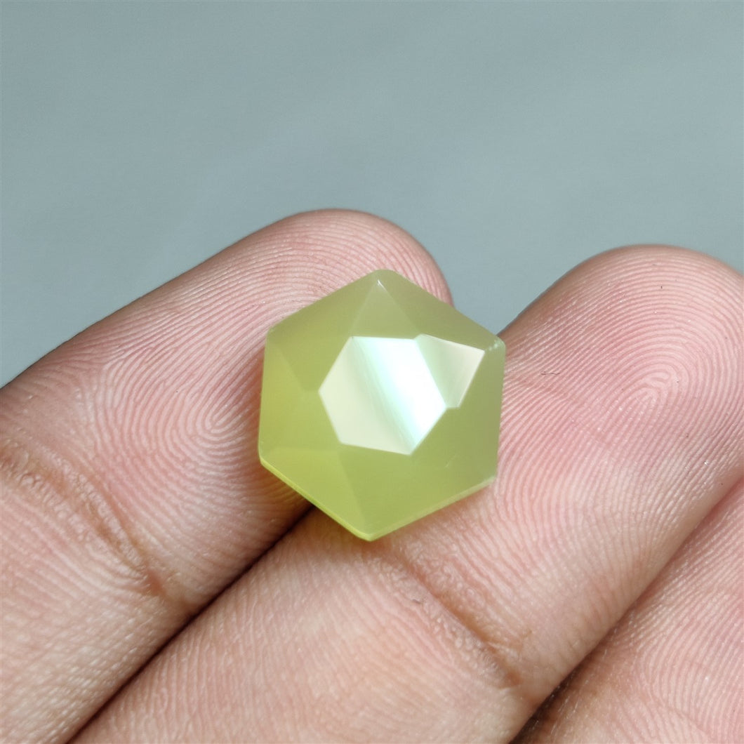 Rose Faceted Prehnite Chalcedony