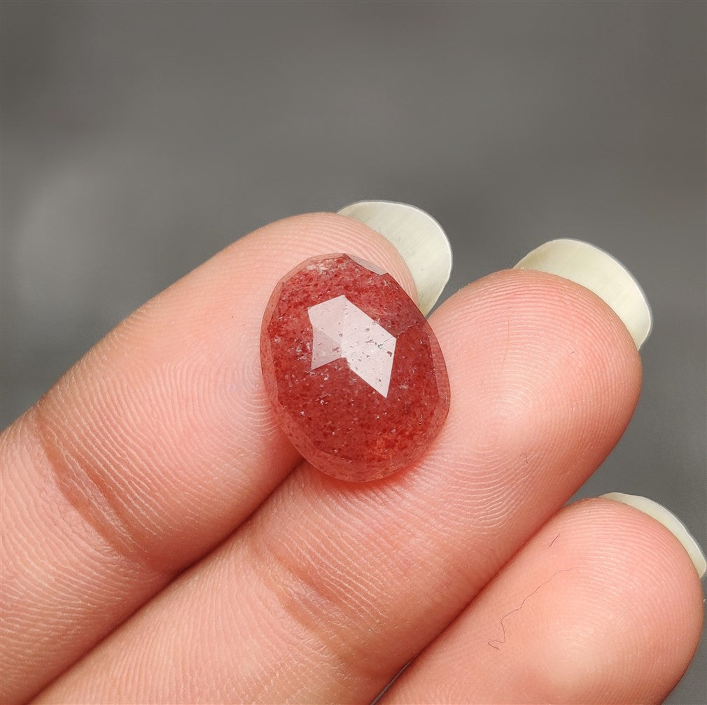 AAA Rose Cut Lepidocrocite in Quartz