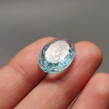 Load image into Gallery viewer, Faceted London Blue Topaz Reverse Intaglio Carving
