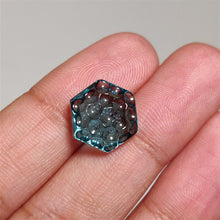 Load image into Gallery viewer, Honeycomb Carved London Blue Topaz
